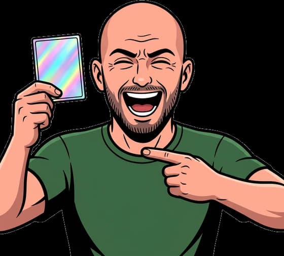 David enseñando la carta que acaba de sacar